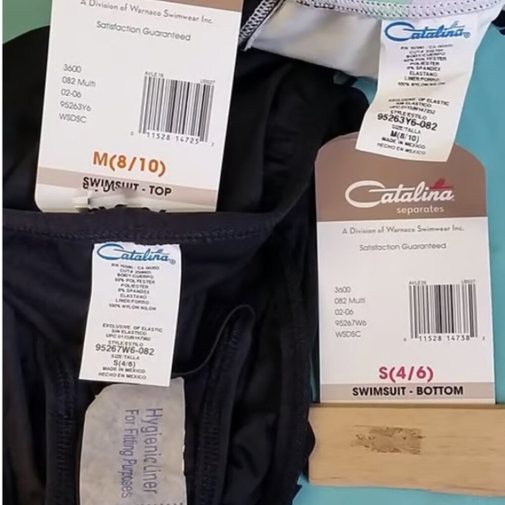 NWT Catalina 2PC Swimsuit: Top size M (8-10)/Bottom size S (4-6) - Picture 4 of 9
